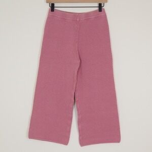 Free People Beach Hailee Waffle Knit Sweater Pants Size XS Lilac Pink